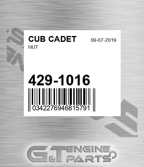 429-1016 Nut for CUB CADET