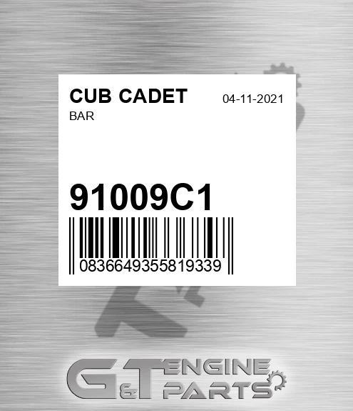 91009C1 Bar for CUB CADET
