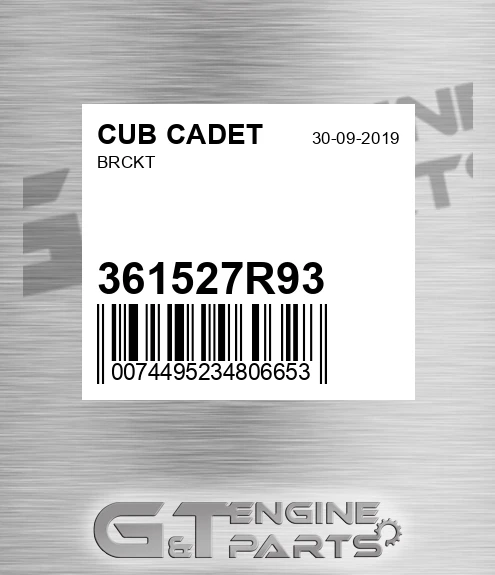 361527R93 Brckt for CUB CADET