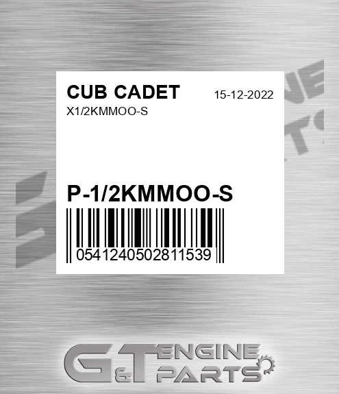 P-1/2KMMOO-S X1/2kmmoo-s for CUB CADET