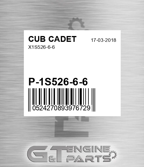 P-1S526-6-6 X1s526-6-6 for CUB CADET