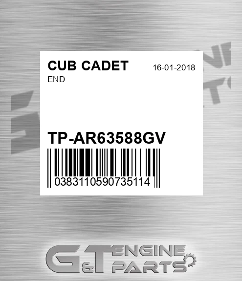TP-AR63588GV End for CUB CADET