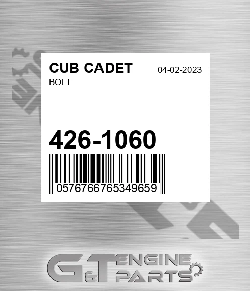 426-1060 Bolt for CUB CADET