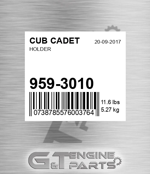 959-3010 Holder for CUB CADET
