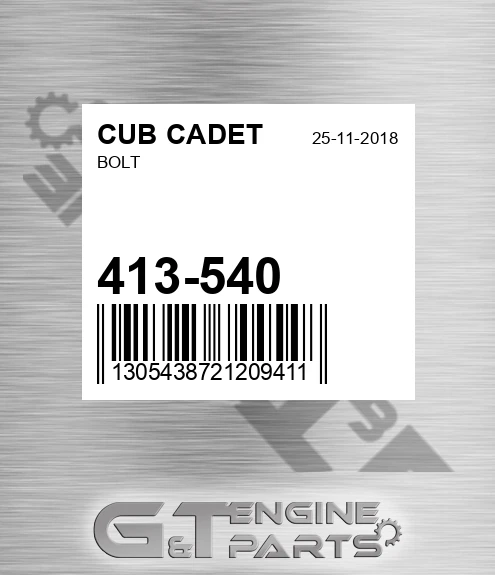 413-540 Bolt for CUB CADET