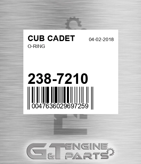 238-7210 O-ring