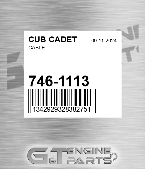746-1113 Cable for CUB CADET