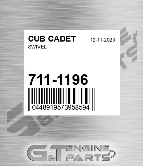 711-1196 Swivel for CUB CADET