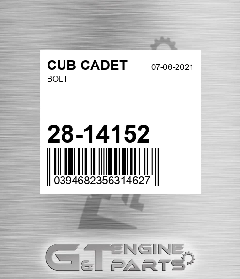 28-14152 Bolt