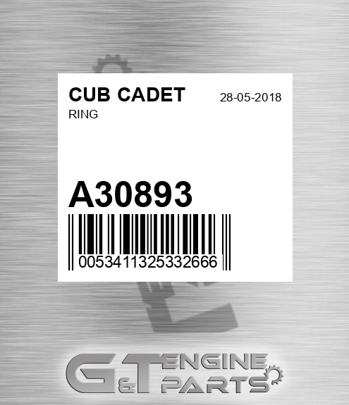 A30893 CUB CADET Ring