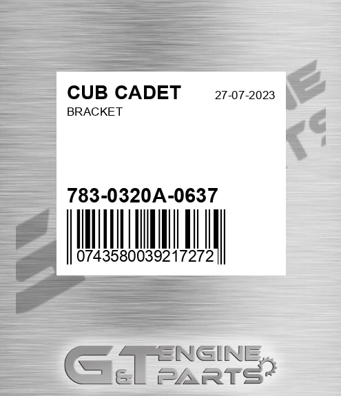 783-0320A-0637 Bracket for CUB CADET