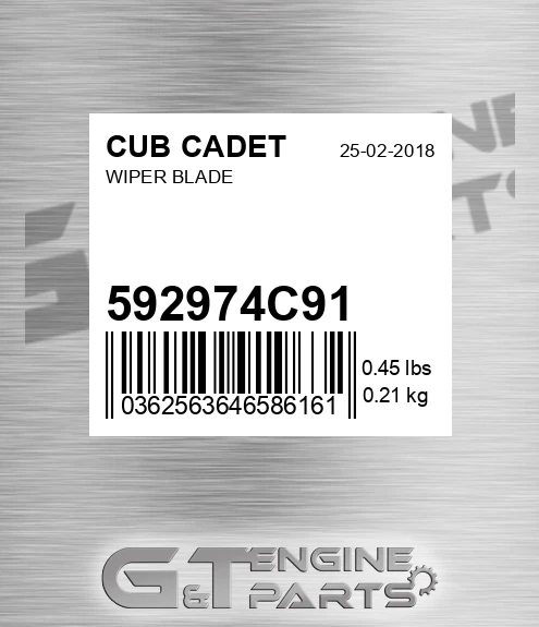592974C91 Wiper Blade for CUB CADET