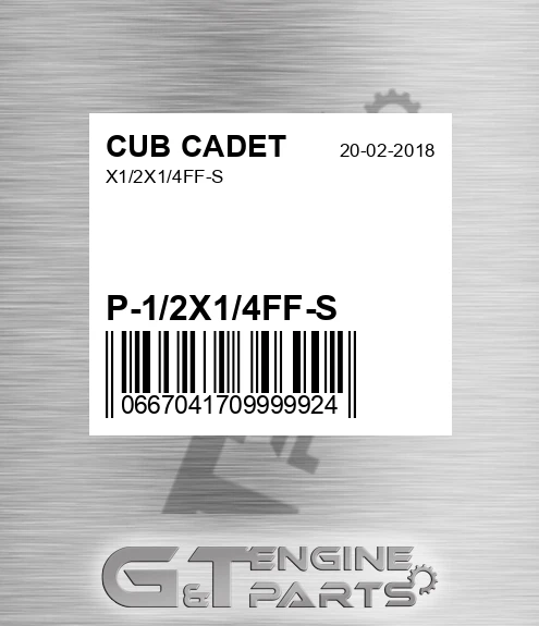 P-1/2X1/4FF-S X1/2x1/4ff-s for CUB CADET