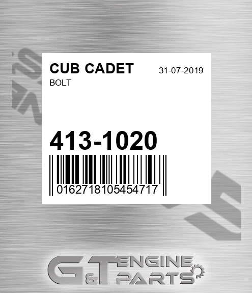 413-1020 Bolt