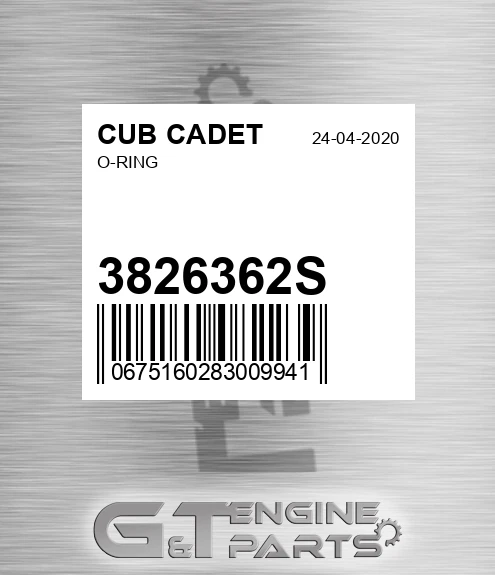 3826362S O-ring