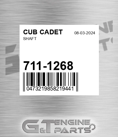 711-1268 Shaft for CUB CADET