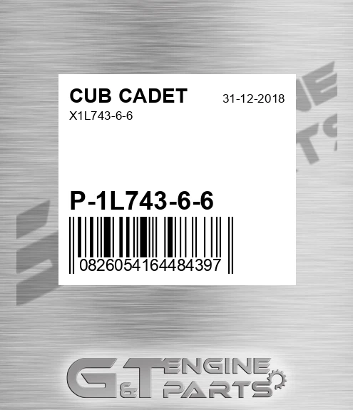 P-1L743-6-6 X1l743-6-6 for CUB CADET