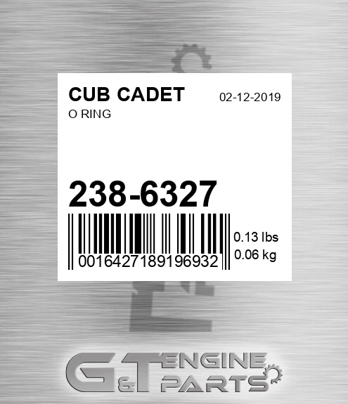 238-6327 O Ring