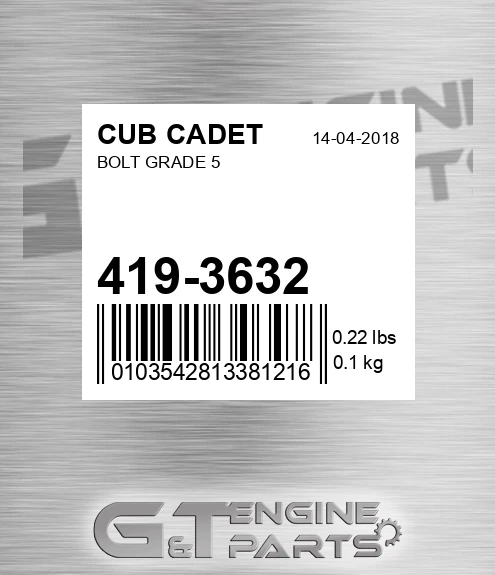 419-3632 Bolt Grade 5