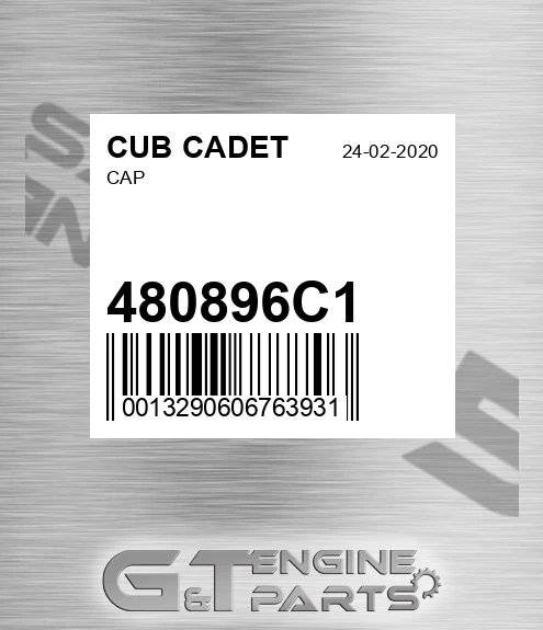 480896C1 Cap for CUB CADET
