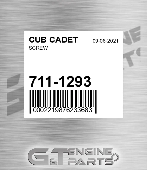 711-1293 Screw for CUB CADET