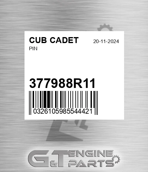 377988R11 Pin for CUB CADET