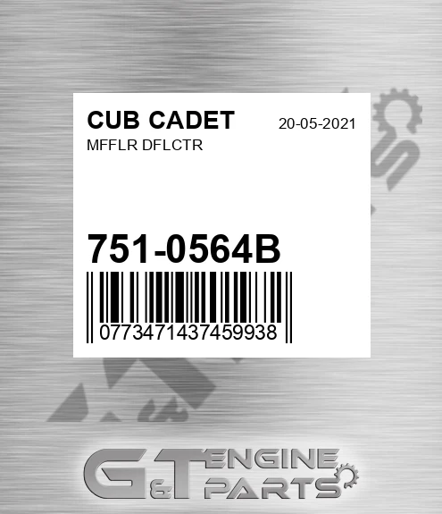 751-0564B Mfflr Dflctr for CUB CADET
