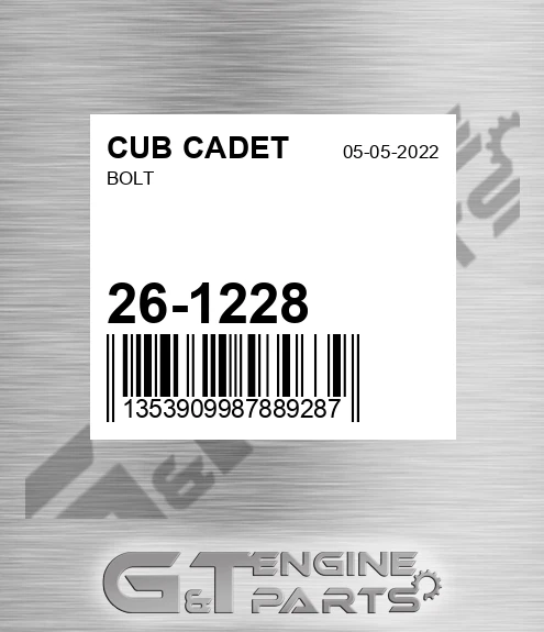 26-1228 Bolt for CUB CADET