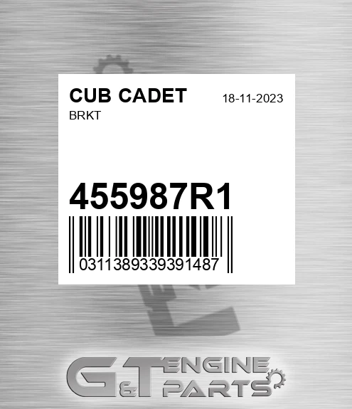 455987R1 Brkt for CUB CADET