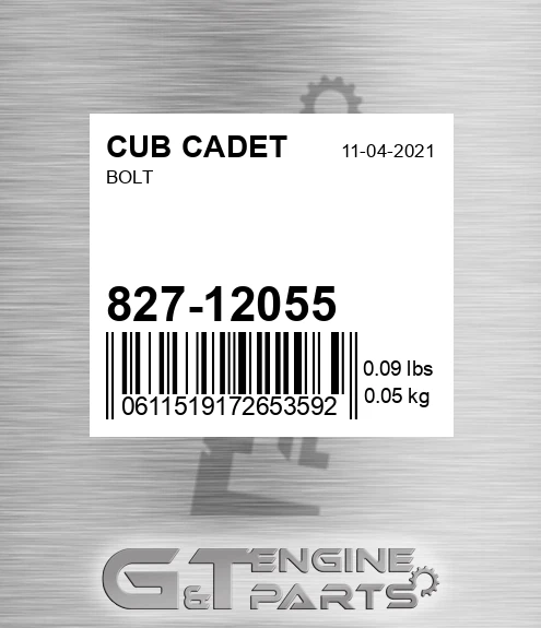 827-12055 Bolt