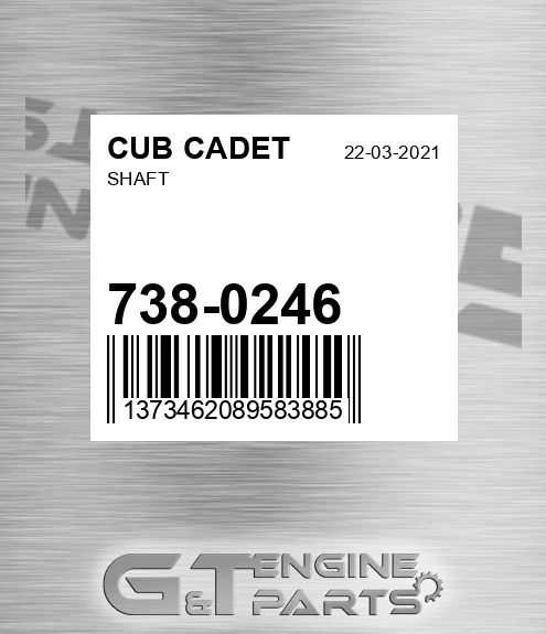 738-0246 Shaft for CUB CADET