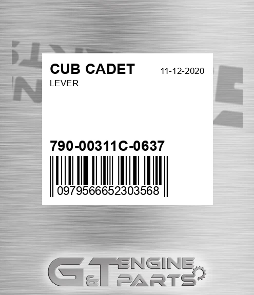 790-00311C-0637 Lever for CUB CADET