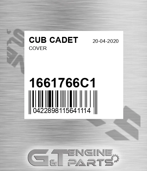 1661766C1 Cover for CUB CADET