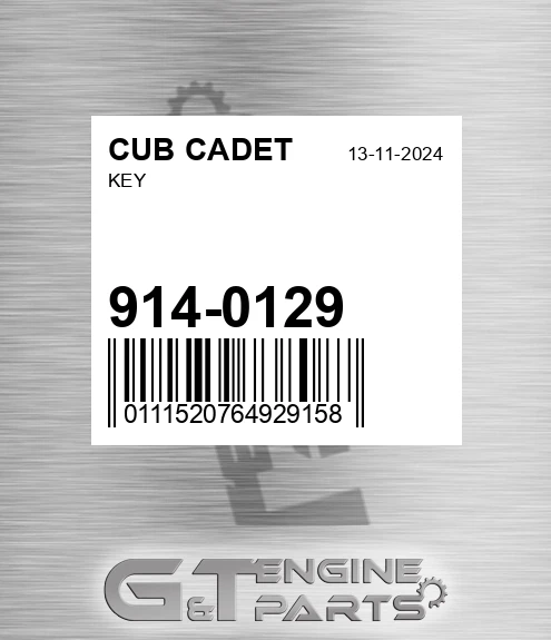 914-0129 Key for CUB CADET