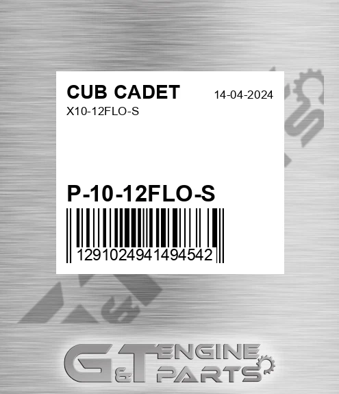 P-10-12FLO-S X10-12flo-s for CUB CADET
