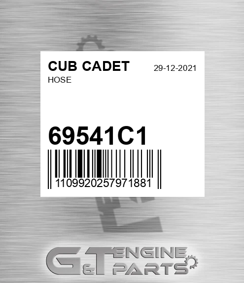 69541C1 Hose for CUB CADET