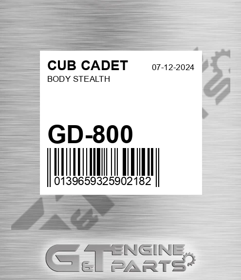 GD-800 Body Stealth for CUB CADET