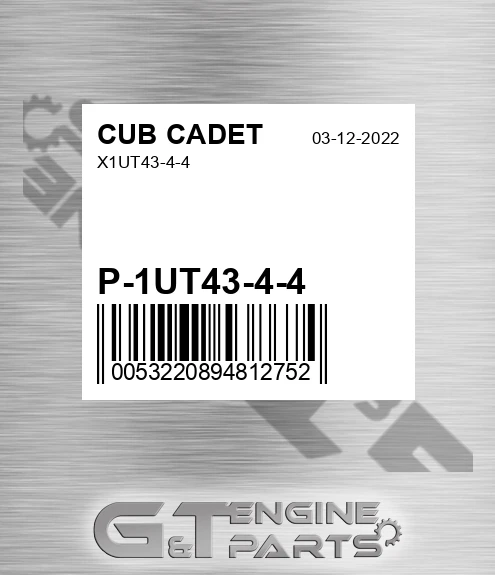 P-1UT43-4-4 X1ut43-4-4 for CUB CADET