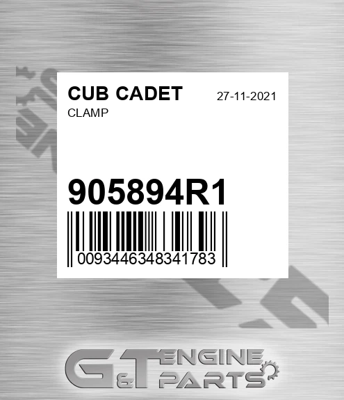 905894R1 Clamp for CUB CADET