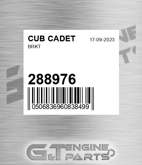 288976 Brkt for CUB CADET