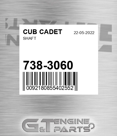738-3060 Shaft for CUB CADET