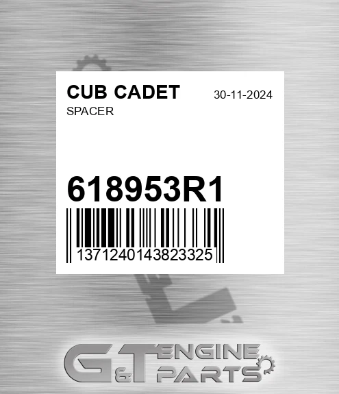 618953R1 Spacer for CUB CADET