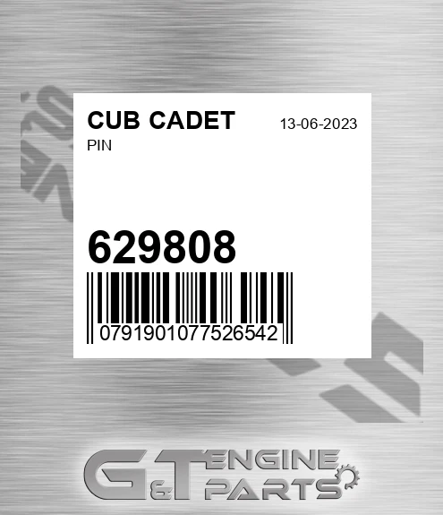 629808 Pin for CUB CADET