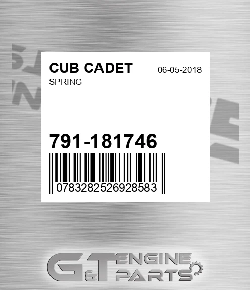 791-181746 Spring for CUB CADET