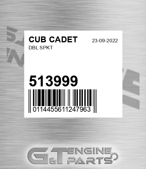 513999 Dbl Spkt for CUB CADET