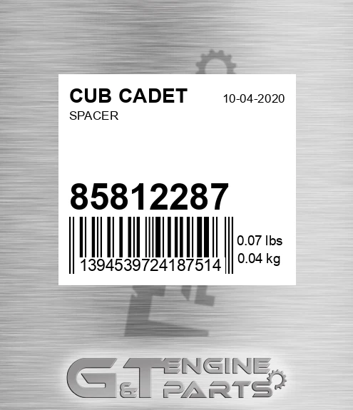 85812287 Spacer