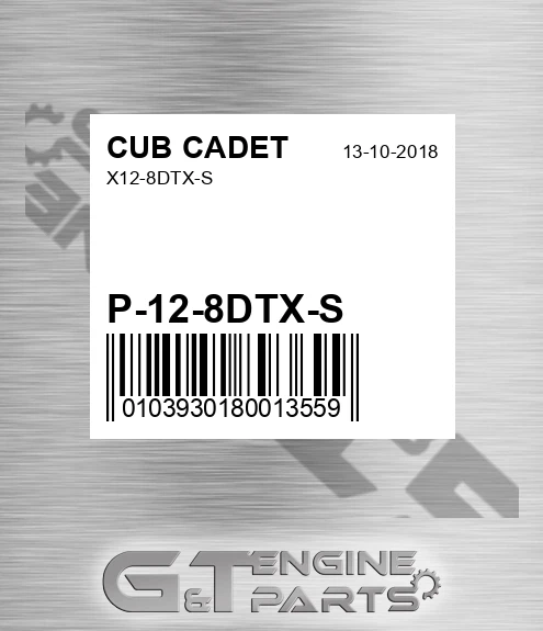 P-12-8DTX-S X12-8dtx-s for CUB CADET