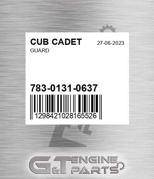 783-0131-0637 Guard for CUB CADET
