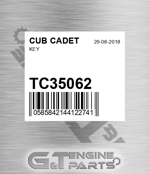 TC35062 Key for CUB CADET
