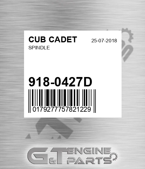 918-0427D Spindle for CUB CADET